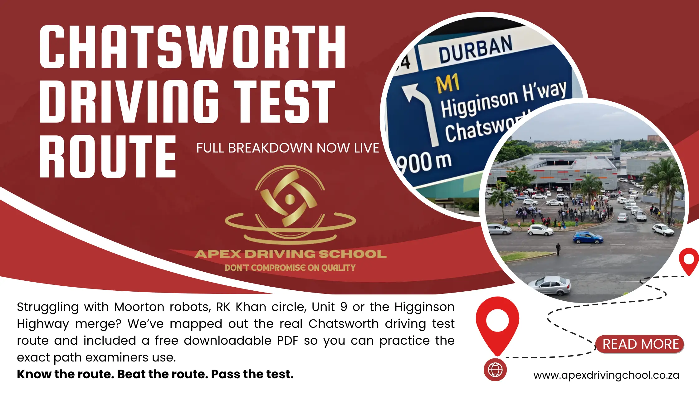Chatsworth driving test route