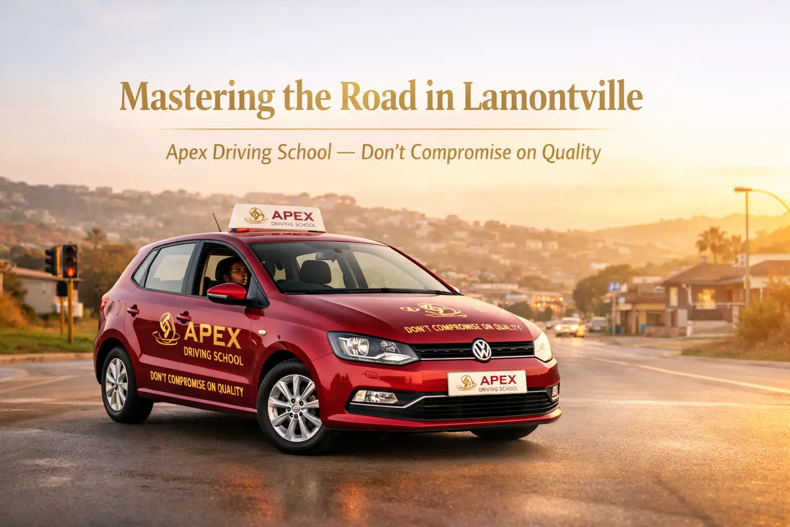 Apex Driving School car training a learner driver in Lamontville Durban South